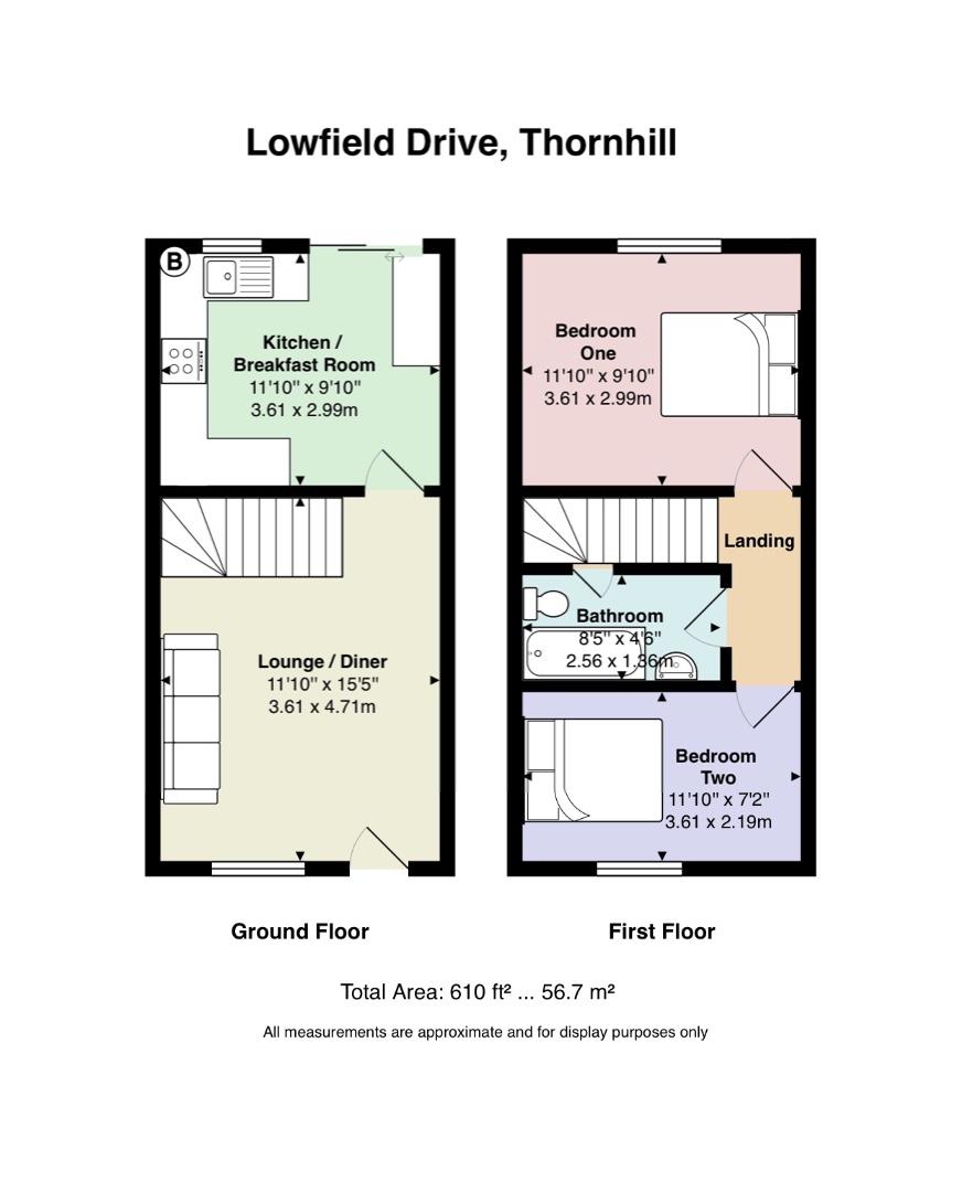 Floorplan for Lowfield Drive, Thornhill